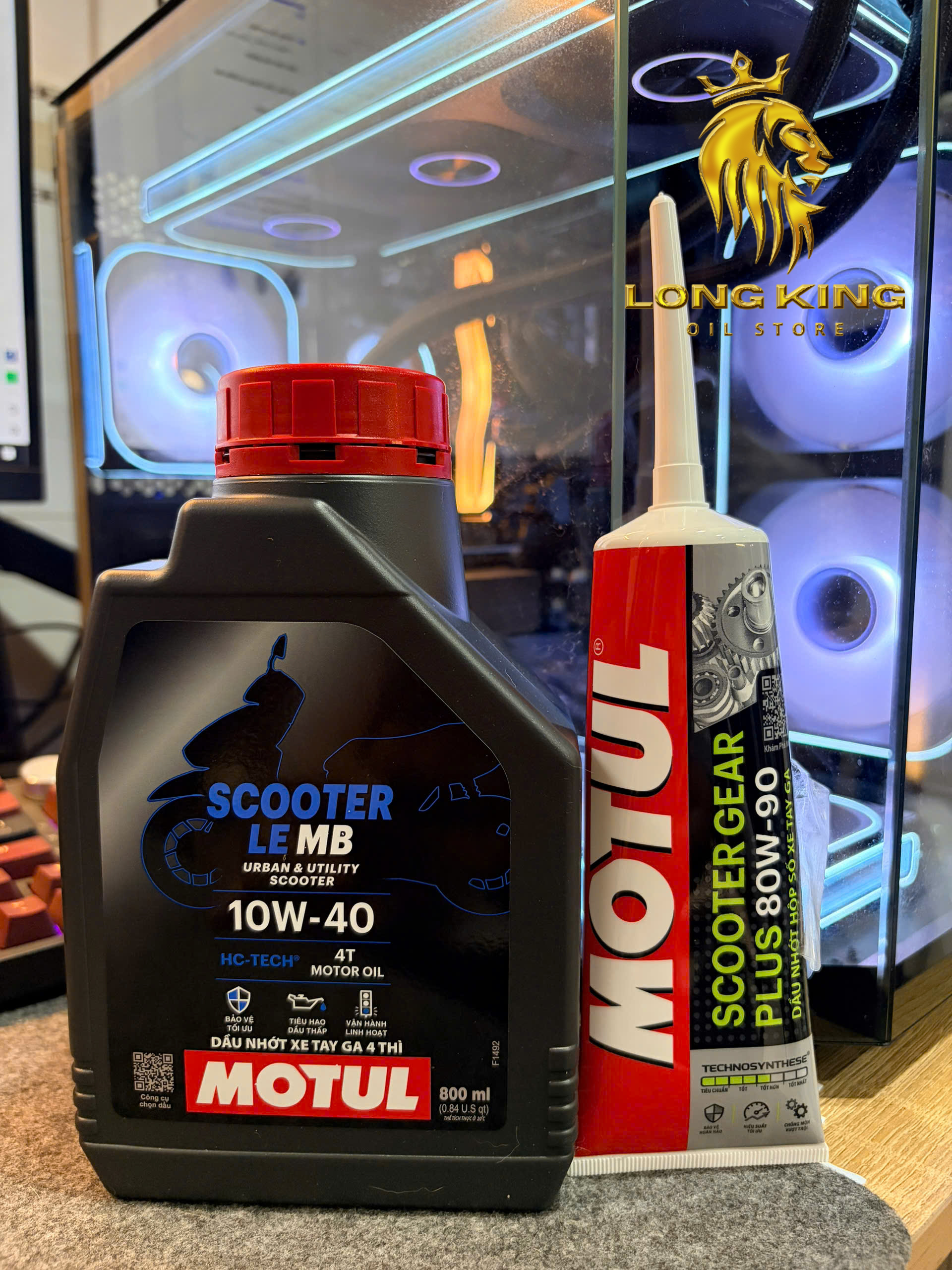 Combo (Scooter Oil + Lap Oil) Premium Motul Scooter Le 10W40 800ml + Scooter Gear Oil, New Model Good Quality, Good Price Expert Oil Combo Package Giá 199,000 Đồng*Miễn phí vận chuyển