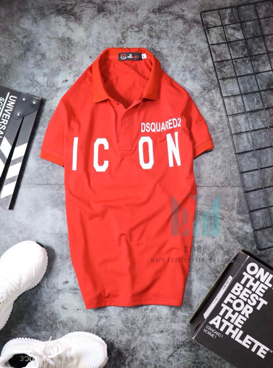 [HCM]Áo thun nam (DEALSHOCK) có cổ cao cấp form ôm body in chữ thời trang phong cách - Thời trang nam SIIBE