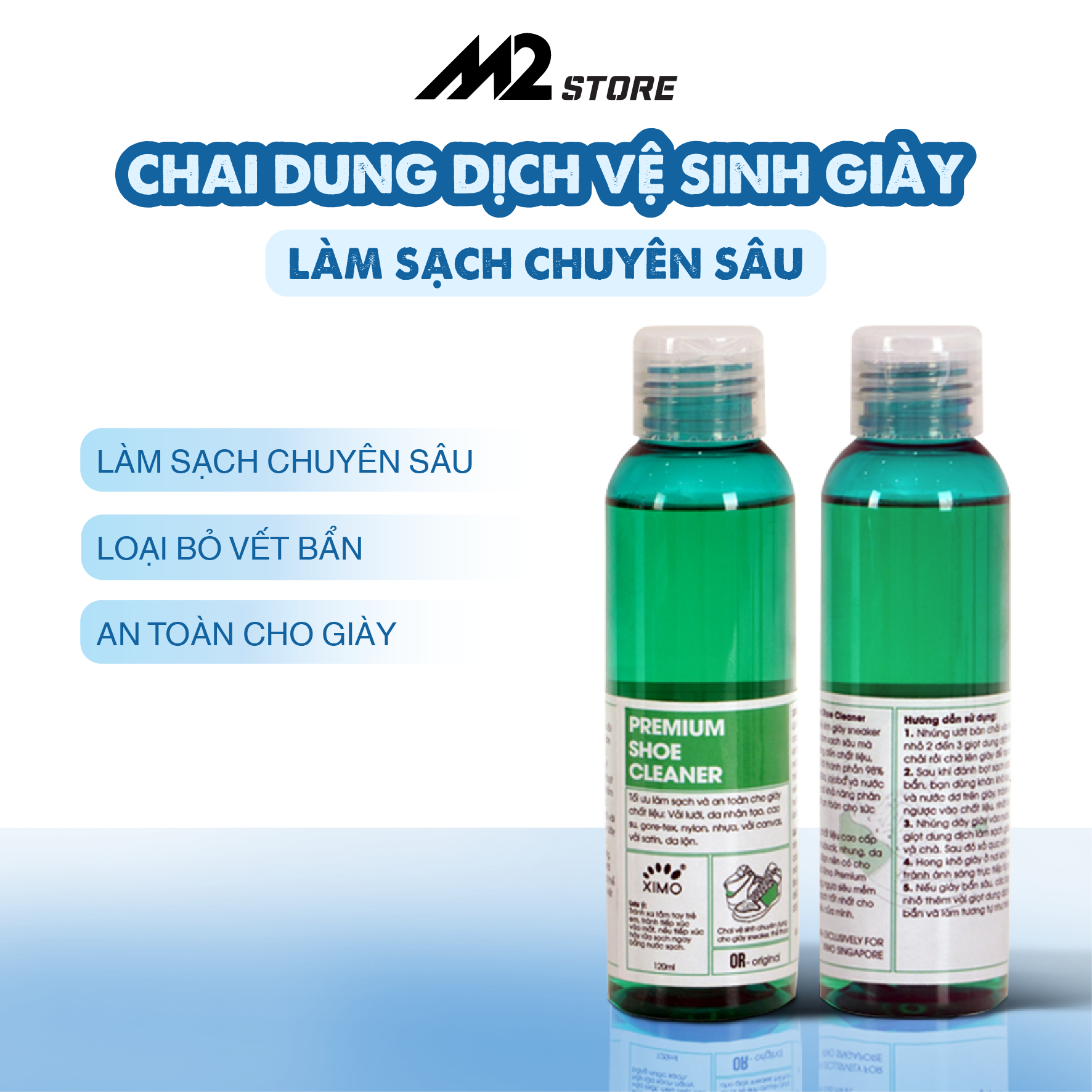 Chai Dung Dịch Vệ Sinh Giày Làm Sạch Chuyên Sâu Sneaker Prenium XIMO XI05