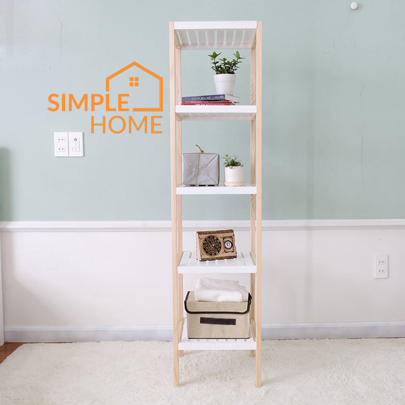 Kệ gỗ trang trí - Kệ gỗ vuông 5 tầng Simple Home