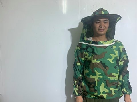 Áo liền mũ bảo hộ bắt ong mật