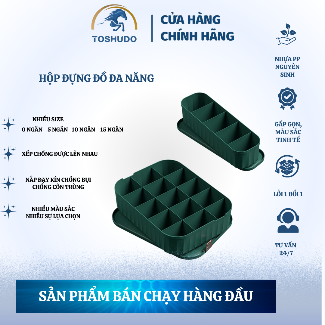 oShuDo - Hộp Nhựa Đựng Đồ Lót, Vớ Đa Năng Dạng Ngăn Kéo, Xếp Chồng