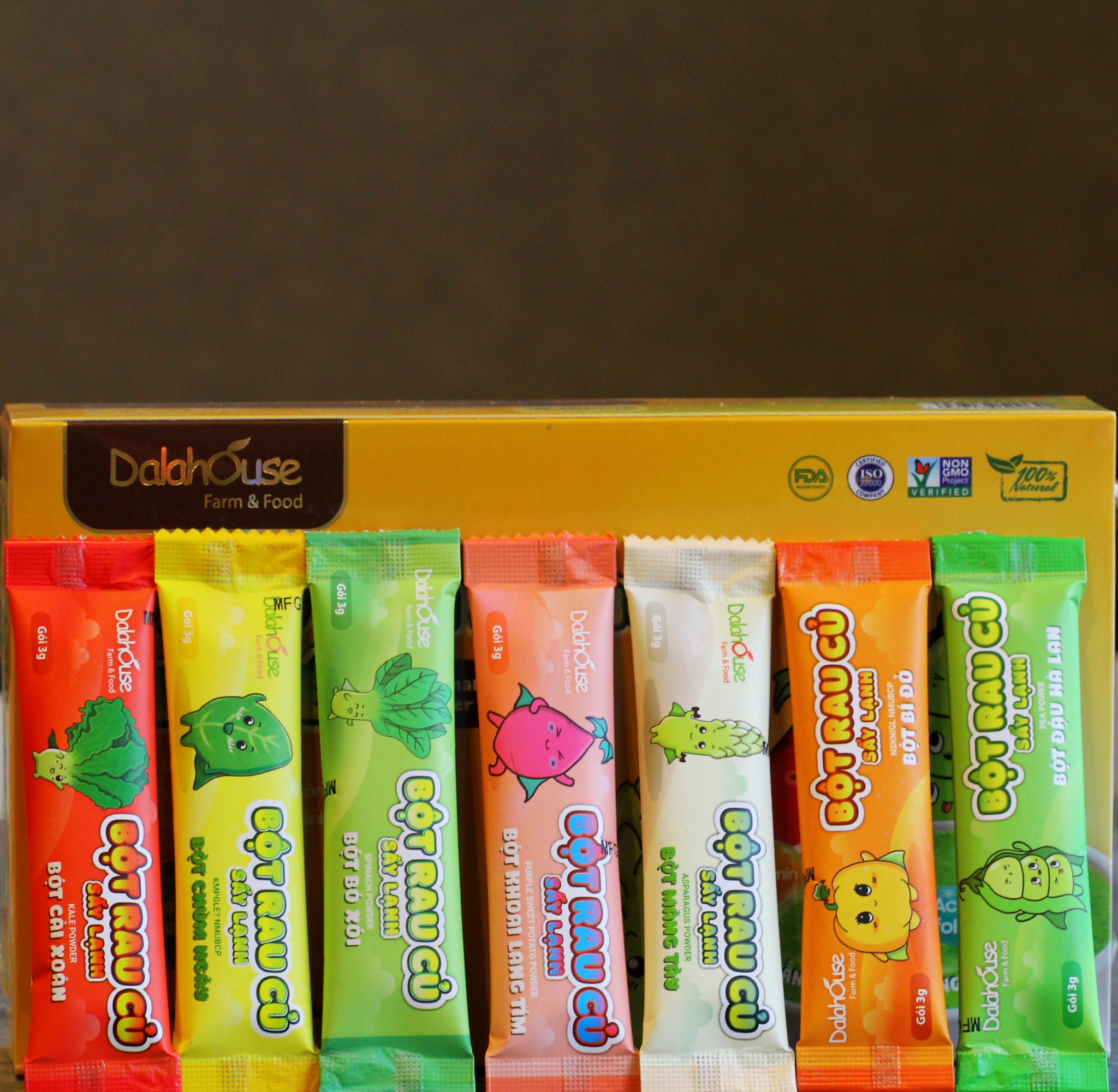 [HCM]Bột Rau Dinh Dưỡng Cho Bé Dalahouse - Hộp 21 Gói 3gr Với 7 vị