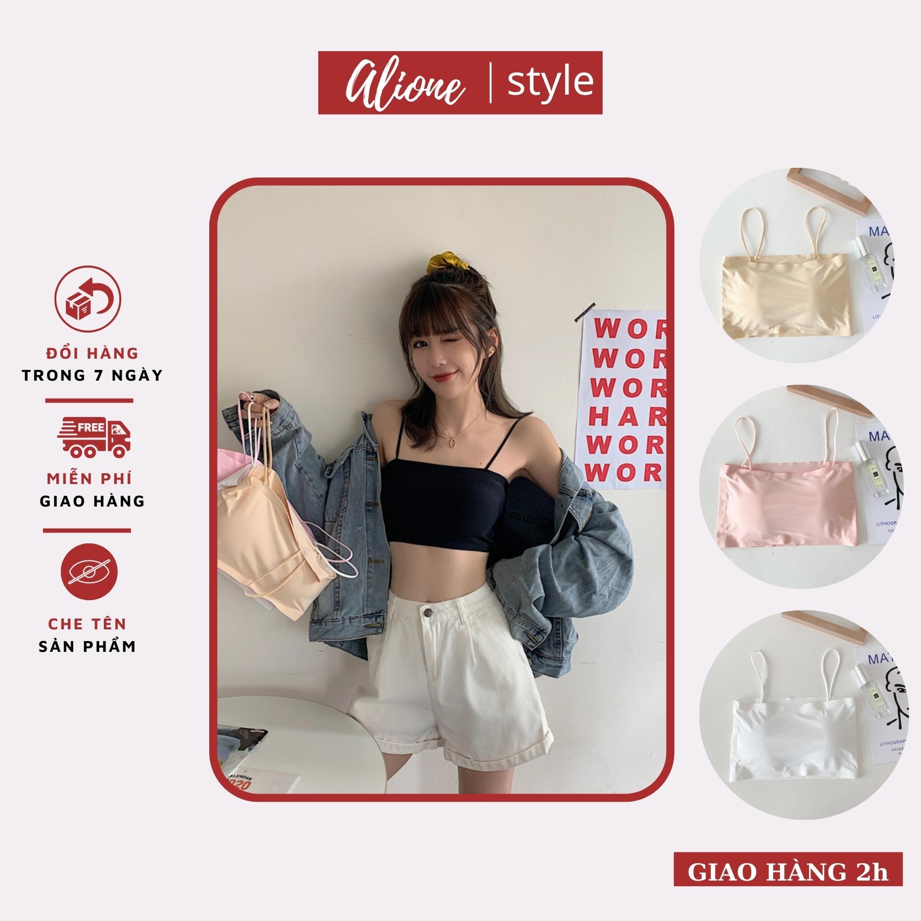 Áo bra quây 2 dây đúc su vải mát lạnh