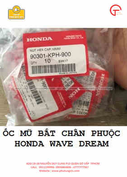 Ốc mũ bắt chân phuộc xe số honhda wave dream chính hãng