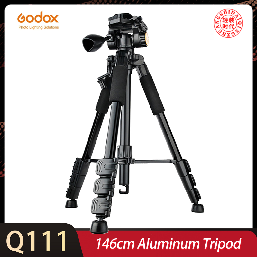 Qzsd Q111 57.5 Inch 146Cm Chuyên Nghiệp du lịch nhỏ gọn Tripod nhôm dành cho máy ảnh & đầu hình Chảo Với tấm lắp nhanh/balo du lịch gấp gọn Cho máy ảnh kỹ thuật số