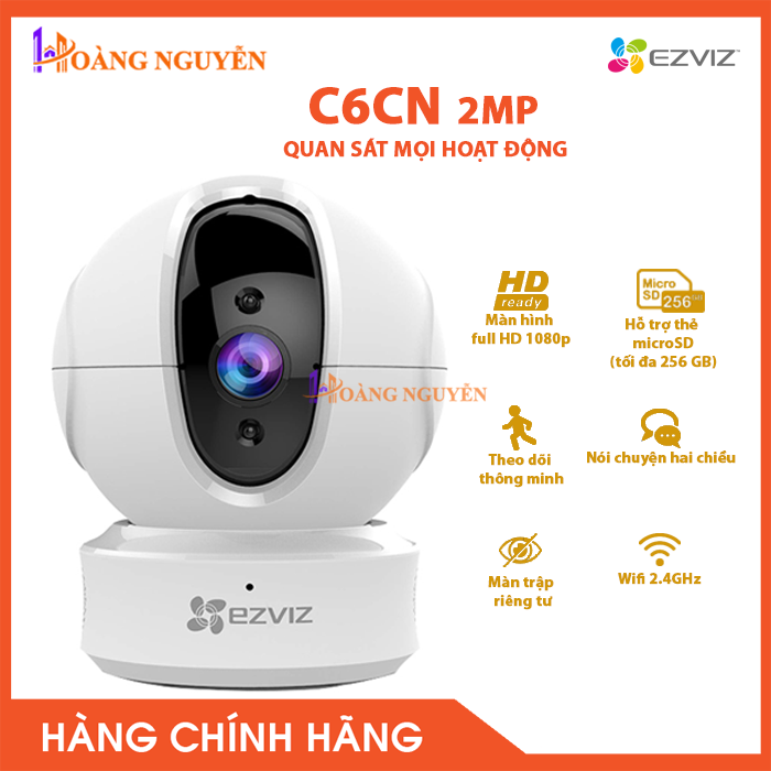 [HCM][NHÀ PHÂN PHỐI] Camera WIFI IP EZVIZ CS-CV246 C6CN (1080P) Xoay 360 Thông Minh - Camera Giám Sát An Ninh Không Dây - Đàm Thoại Âm Thanh 2 Chiều – Công Nghệ Hoàng Nguyễn