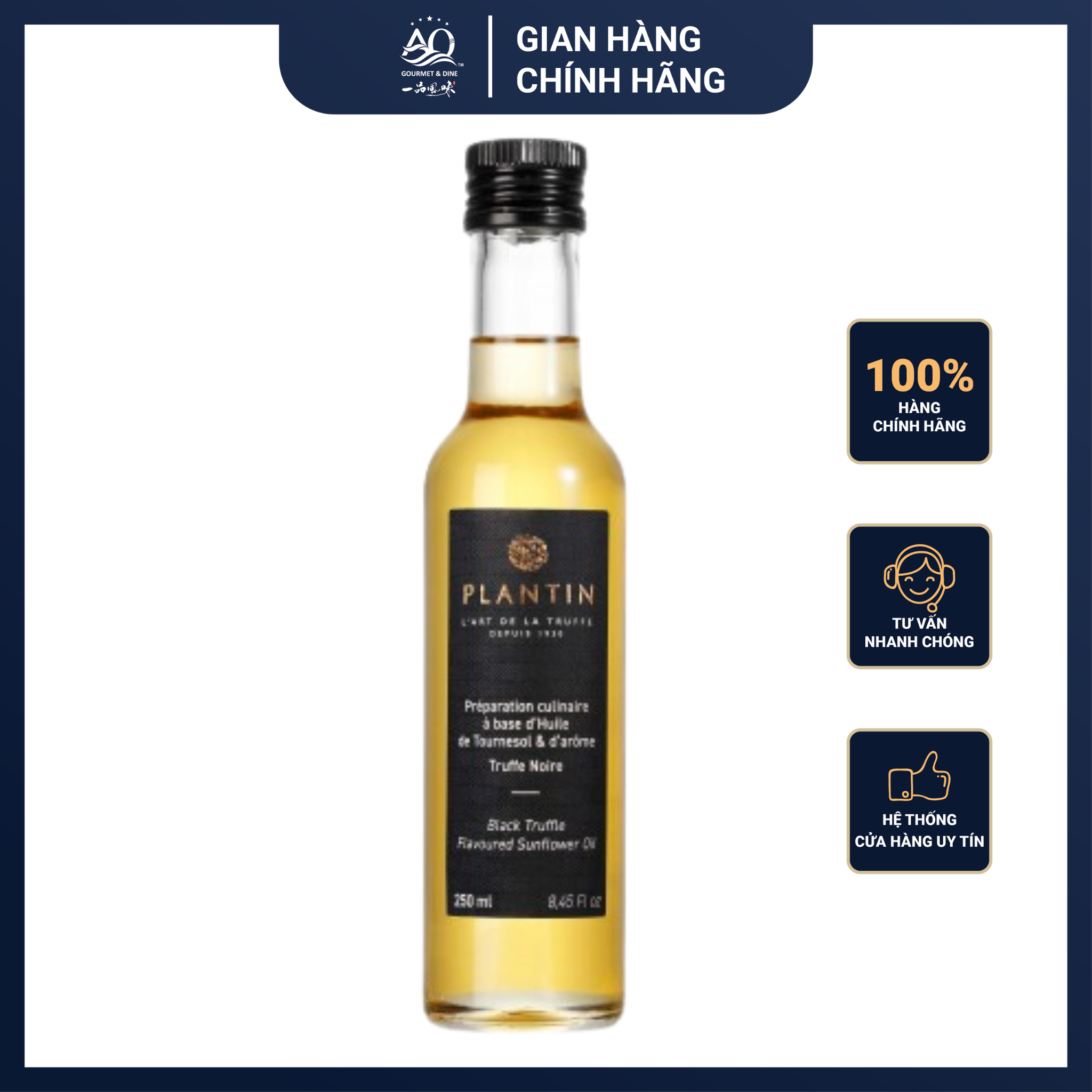 Dầu Hướng Dương Vị Nấm Plantin Black Truffle 250ml - Plantin Black Truffle Sunflower 250ml (HSD 06/01/2022)