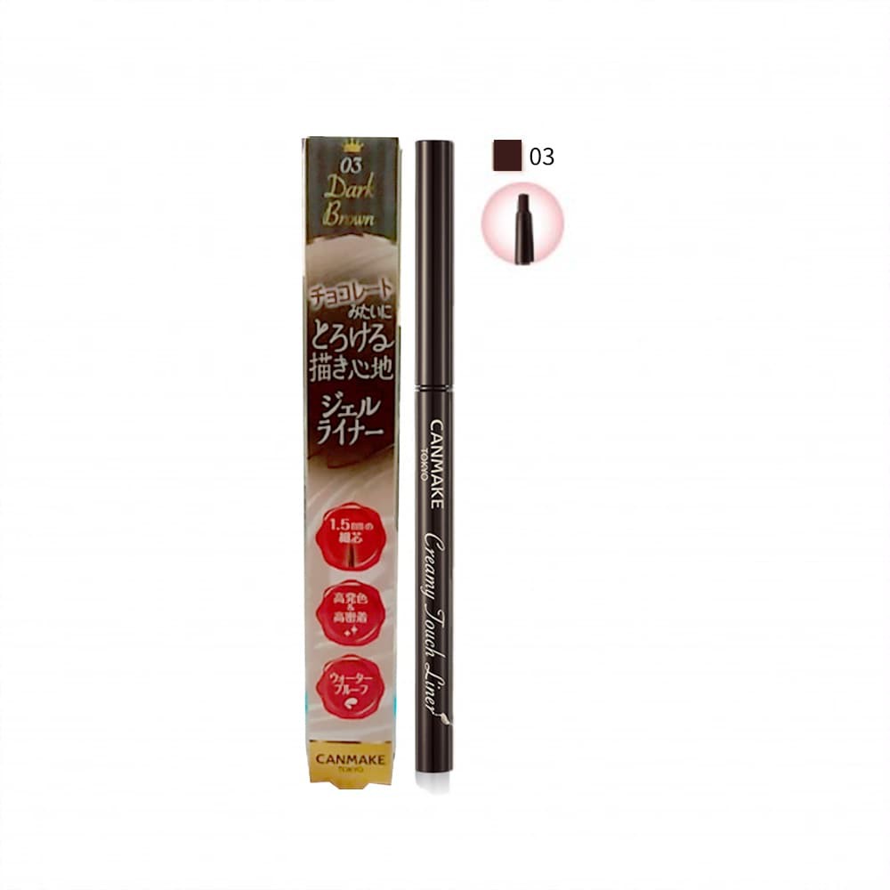 Kẻ Mắt Dạng Gel Canmake Creamy Touch Liner 03 Dark Brown