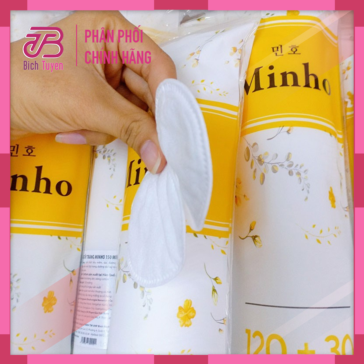 Bông Tẩy Trang Cotton Siêu Mềm Minho Cotton Pads 230 miếng - 150 miếng - Siêu mềm mịn - An toàn cho da nhạy cảm