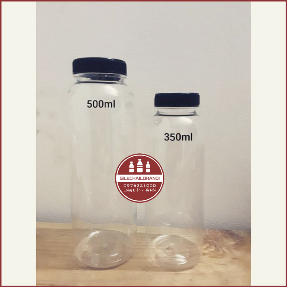 Chai nhựa PET mềm 350ml, 500ml miệng rộng