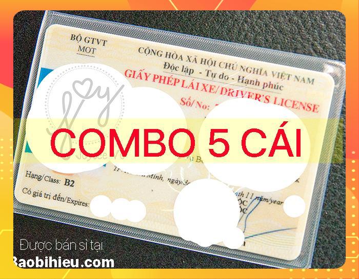 COMBO 5 CĂN CƯỚC CÔNG DÂN chống xước, bong tróc cho bằng lái dạng PET, thẻ căn cước, thẻ ATM, thẻ giữ xe, thẻ từ cửa nhà... 5B1811