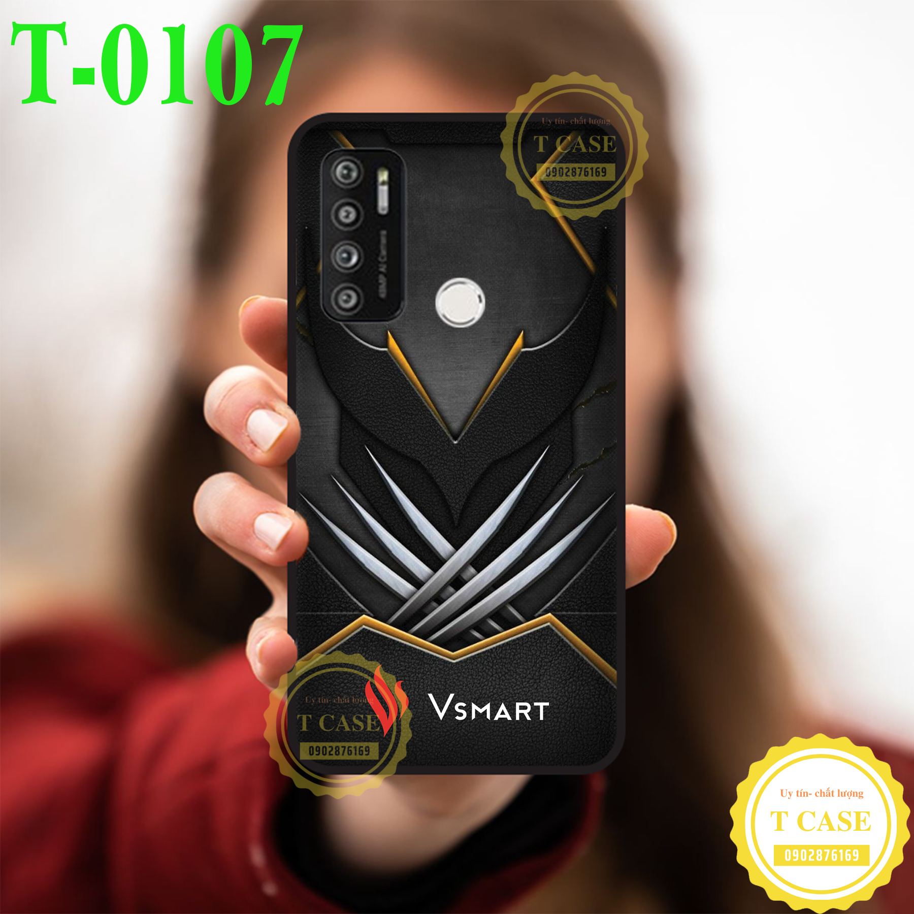 Ốp lưng Vsmart Live 4 - TPU dẻo đen in hình BST Vsmart và Vinfat