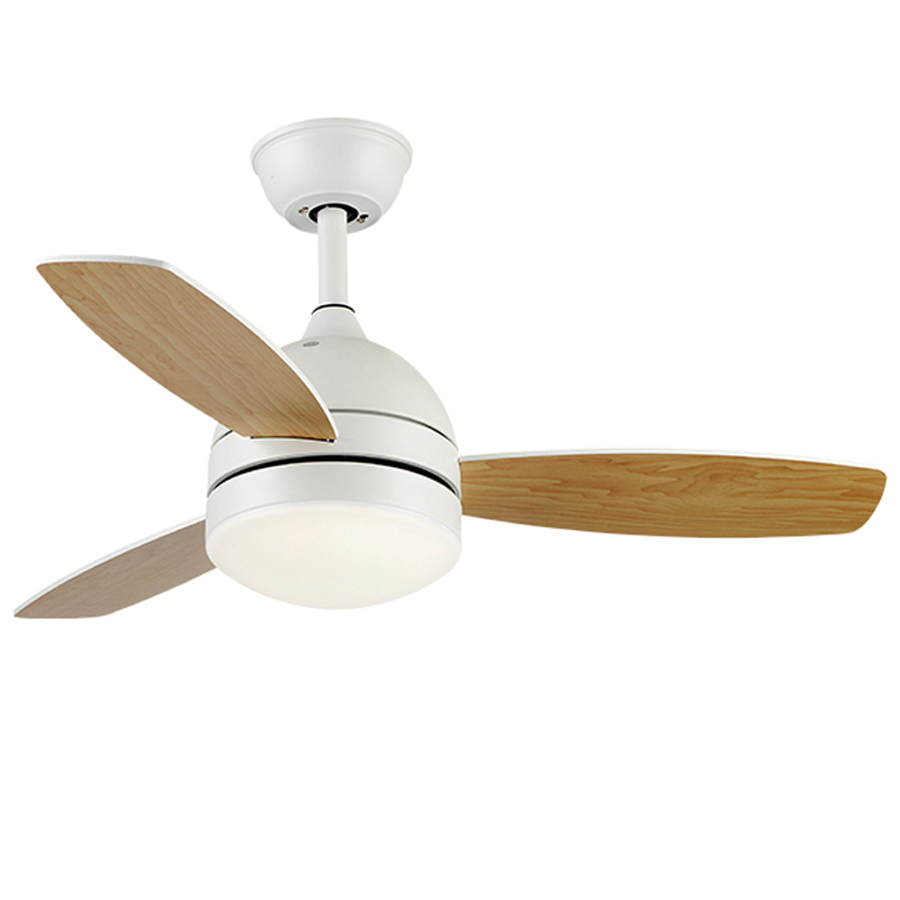 Quạt trần đèn phòng ngủ QX1347 - Đèn quạt trần Phong cách Bắc Âu Hiện đại 3 cánh gỗ 42 inch