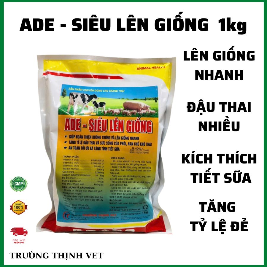  ADE siêu lên giống 1kg tăng đậu thai lên giống nhanh. Thú y Trường Thịnh 