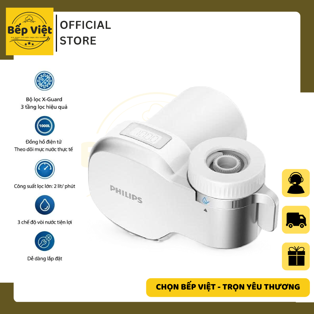 Bộ thiết bị lọc nước tại vòi Philips AWP3705P1/97 - Công nghệ X-Guard tiên tiến - Bảo hành 2 năm