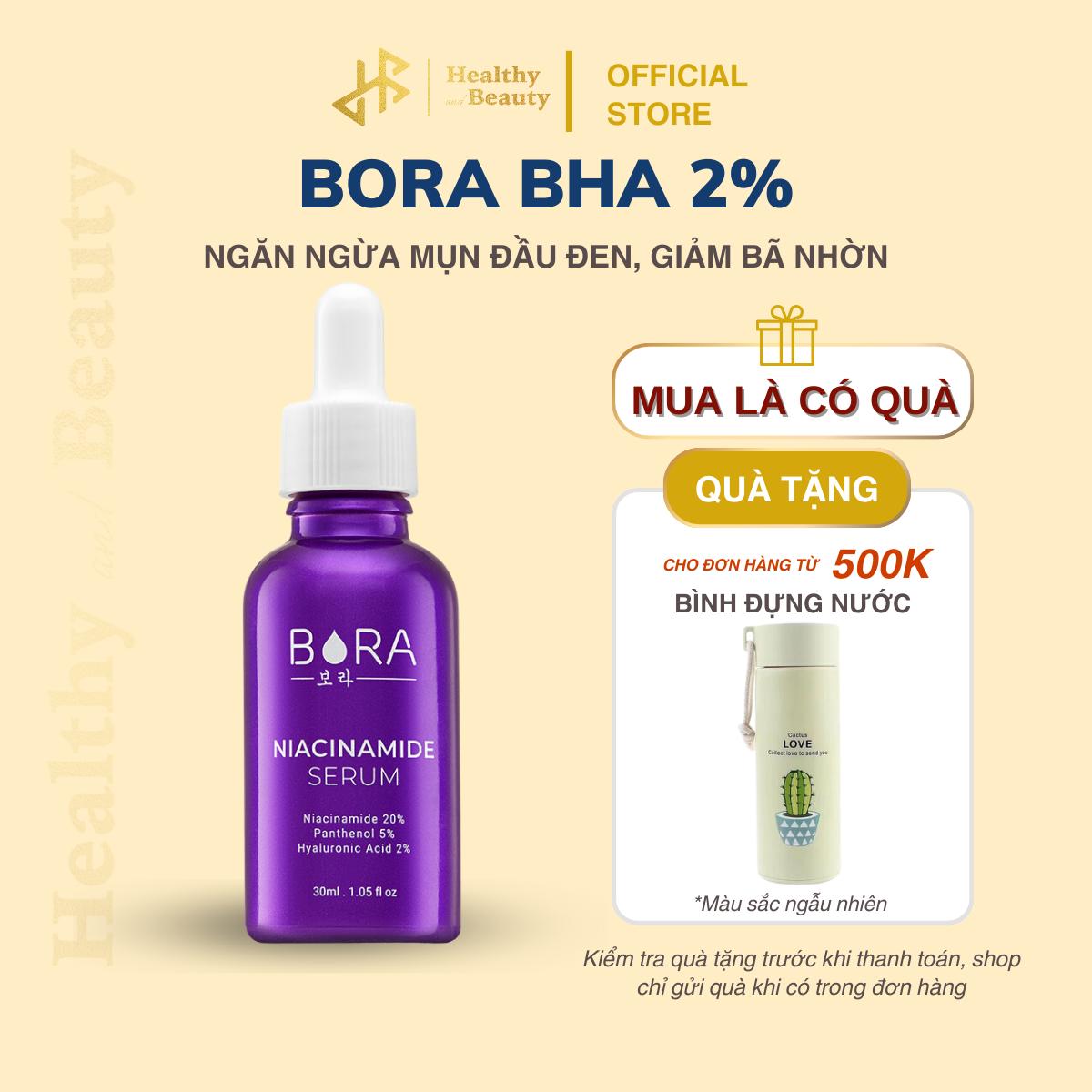 Serum Bora Niacinamide 20% hỗ trợ mờ nám, thâm mụn, đều màu và sáng da lọ 30ml
