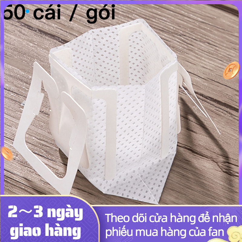 Bộ 50 cà phê túi giấy lọc dùng một lần nhỏ giọt cà phê túi treo tai cà phê espresso phụ kiện trà dụng cụ