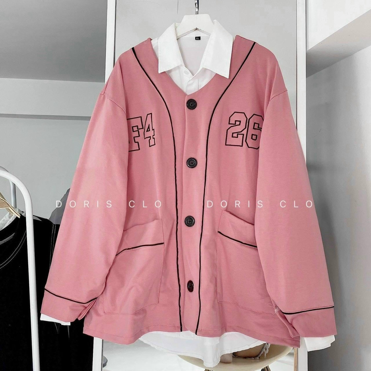 ÁO KHOÁC-ÁO KHOÁC CARDIGAN CỔ TIM-PHỐI CÚC SIÊU CUTE-THỜI TRANG HIỆN ĐẠI