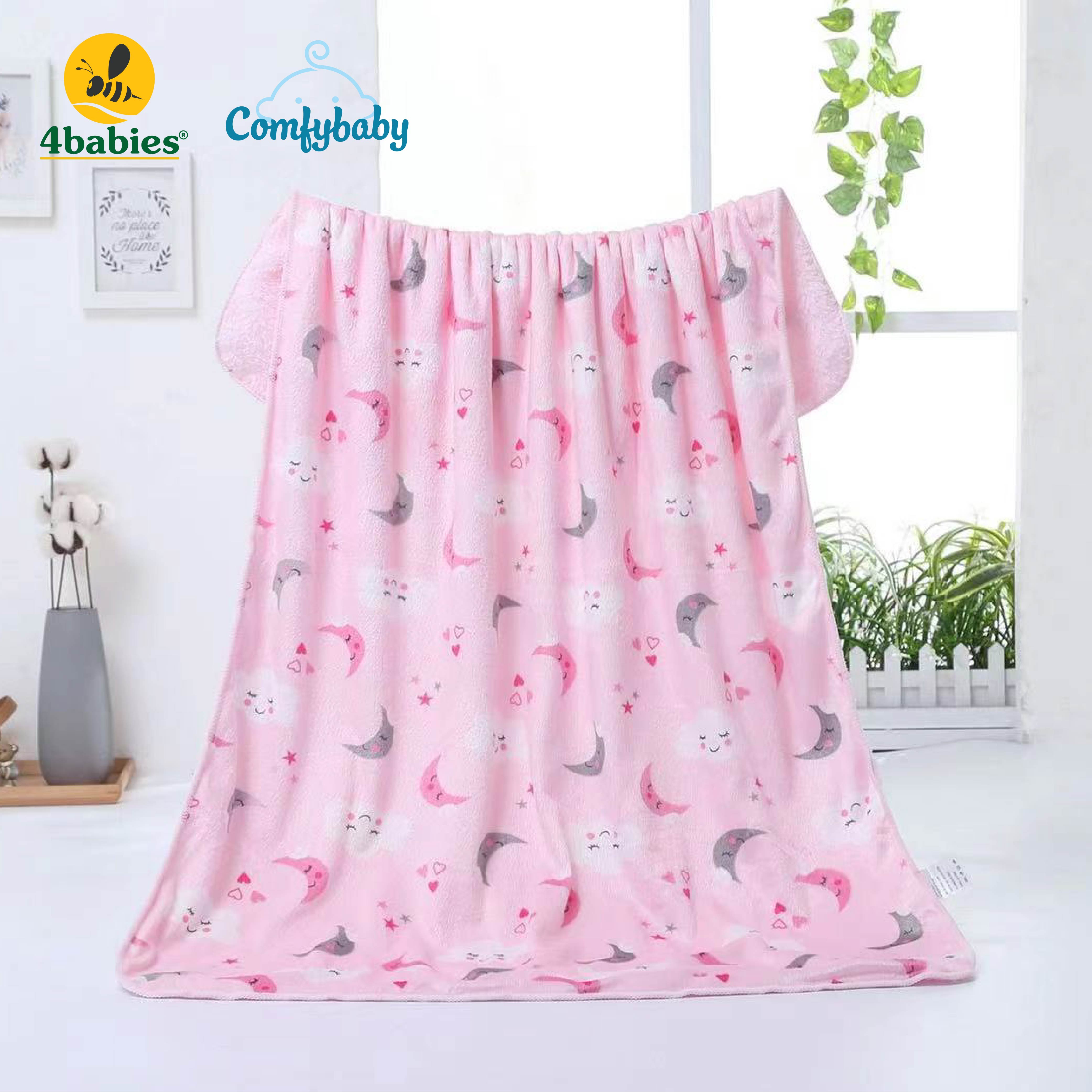 Chăn lông tuyết mịn 2 lớp 4Babies - Comfybaby 0821-4BB-CHAN01 Size 76*102cm