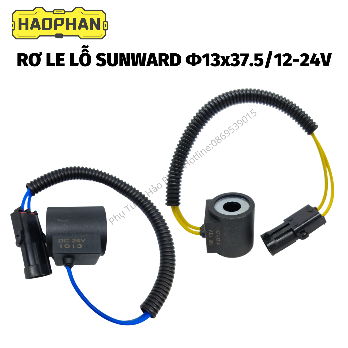 Rơ le lỗ sunward φ13x37.5mm với điện áp 12v/24v - bảo hành 6 tháng