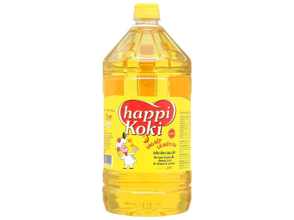 [ CAN 2 LÍT/ CHAI 1 LÍT/ CHAI 400ML TƯỜNG AN/ 2 Chai Dầu Gold king 880ml] Dầu ăn 100% thực vật rau củ Happi Koki (Date mới 24 tháng)  - Có lựa chọn số lượng trước khi thanh toán.