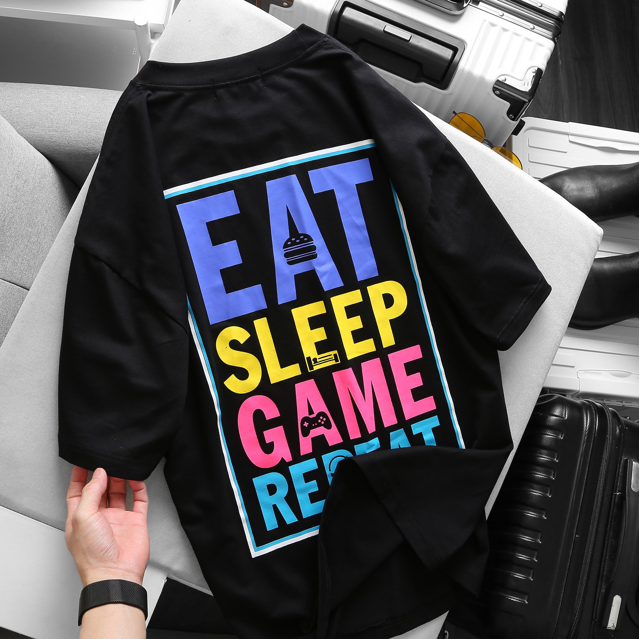 Bigsize - sale Áo thun nam bigsize hình in độc đáo - game nhiều màu, hiphop, time tiền