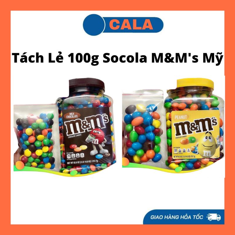 Tách lẻ 100g socola m&m mỹ