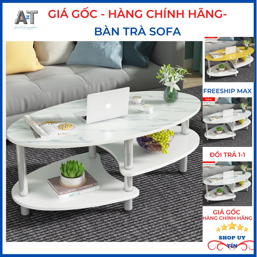 Bàn trà sofa, bàn cafe kiểu mới dáng decor hai tầng theo phong cách bắc âu