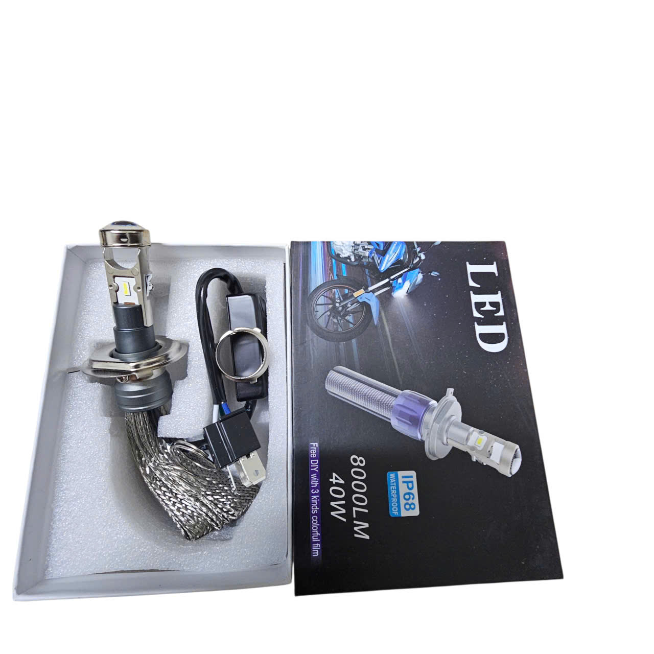  Đèn led bi cầu mini M8L  MT Lắp chân h4 Xe Wave Dream Sh Mode Liberty Wave Cũ... 