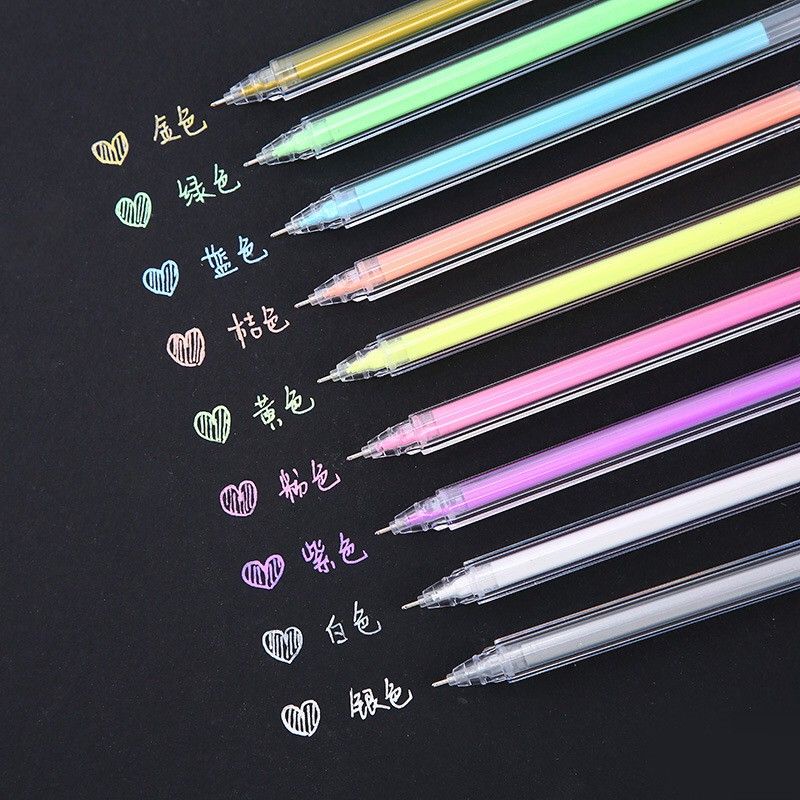 Bút gel nhũ màu neon, bút ghi thiệp
