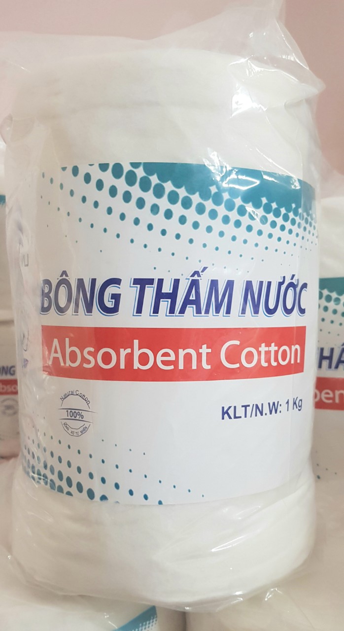 [HCM]Bông Gòn Cuộn Thấm Hút Nước Trí Vũ 1kg (Bông Y Tế)