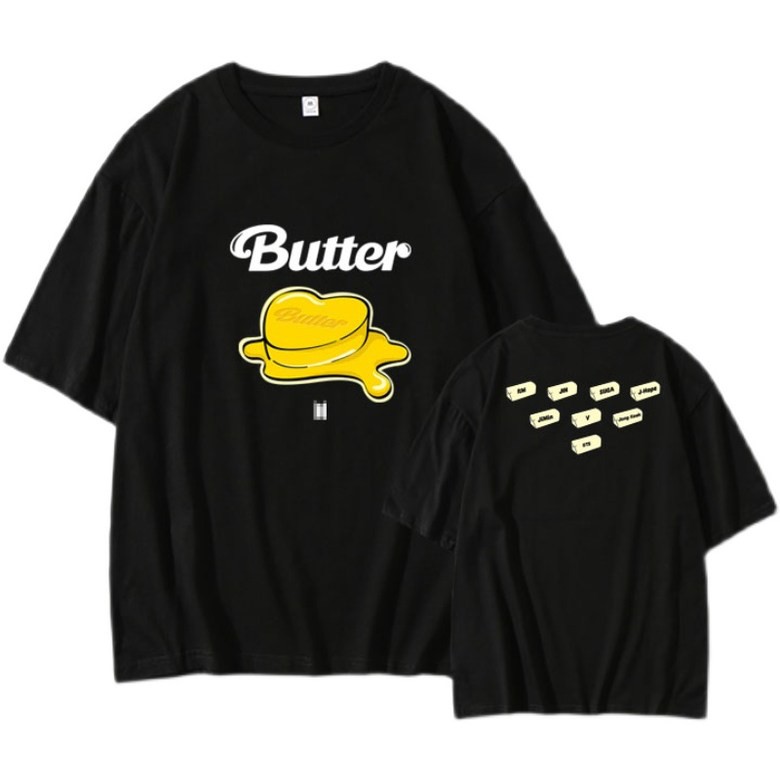 Áo phông đen trắng IN HÌNH Butter Bangtan Boys RM V Jungkook Suga Jin Jimin J-hope idol thần tượng kpop