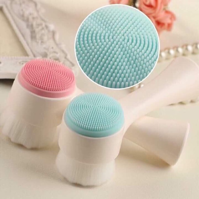Siêu Phẩm Cọ rửa mặt 2 đầu mát xa cực êm