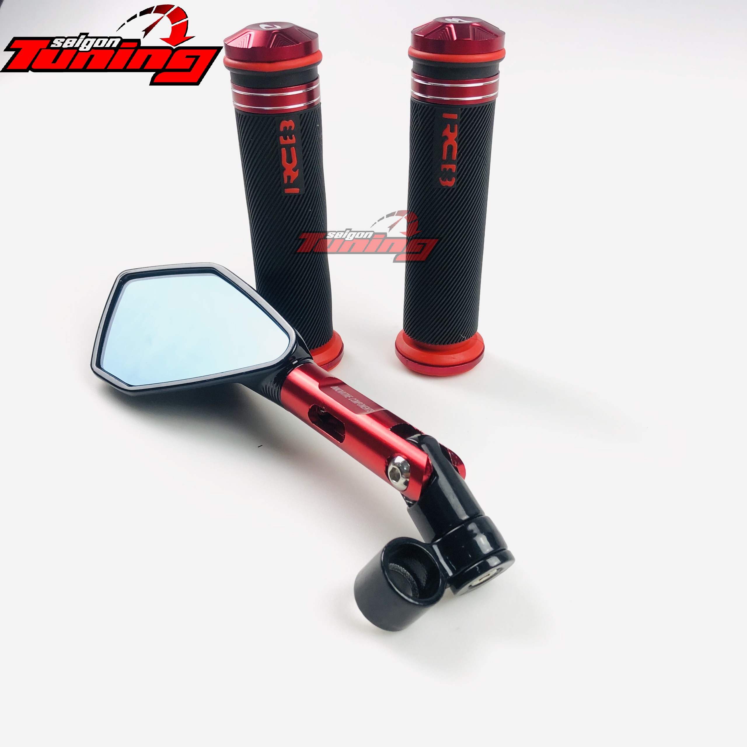 Combo 2: Bao tay RCB + gương - Màu Đỏ Red