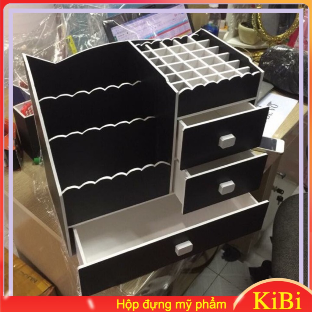 Kệ Tai Thỏ Màu Đen Đựng đồ mỹ phẩm son phấn nước hoa lặt vặt cho chị em