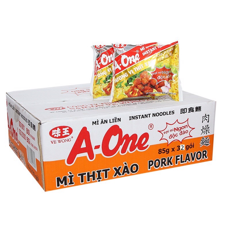 Thùng mì A-One vị thịt xào