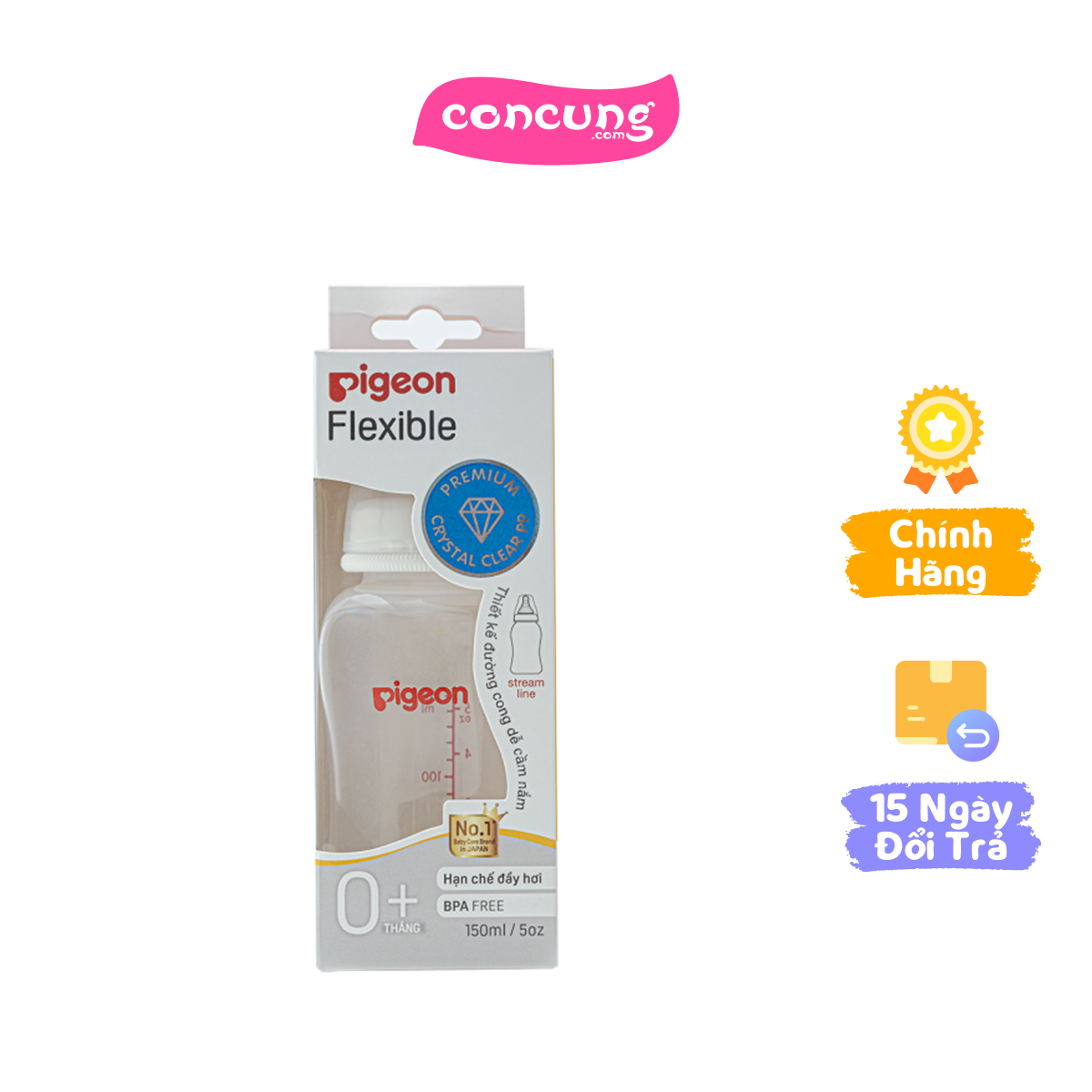 Bình sữa Pigeon Streamline 150ml
