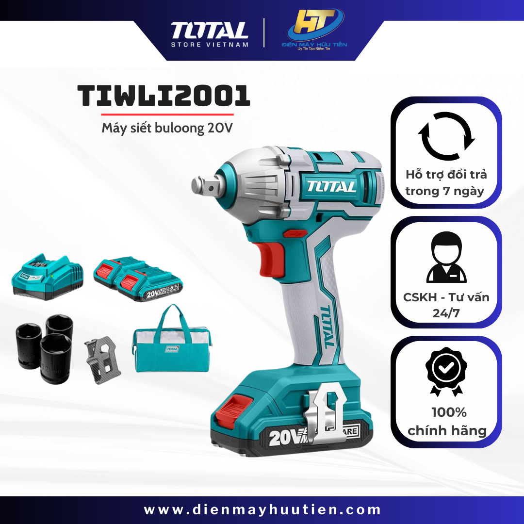 Máy siết buloong dùng pin total tiwli2001