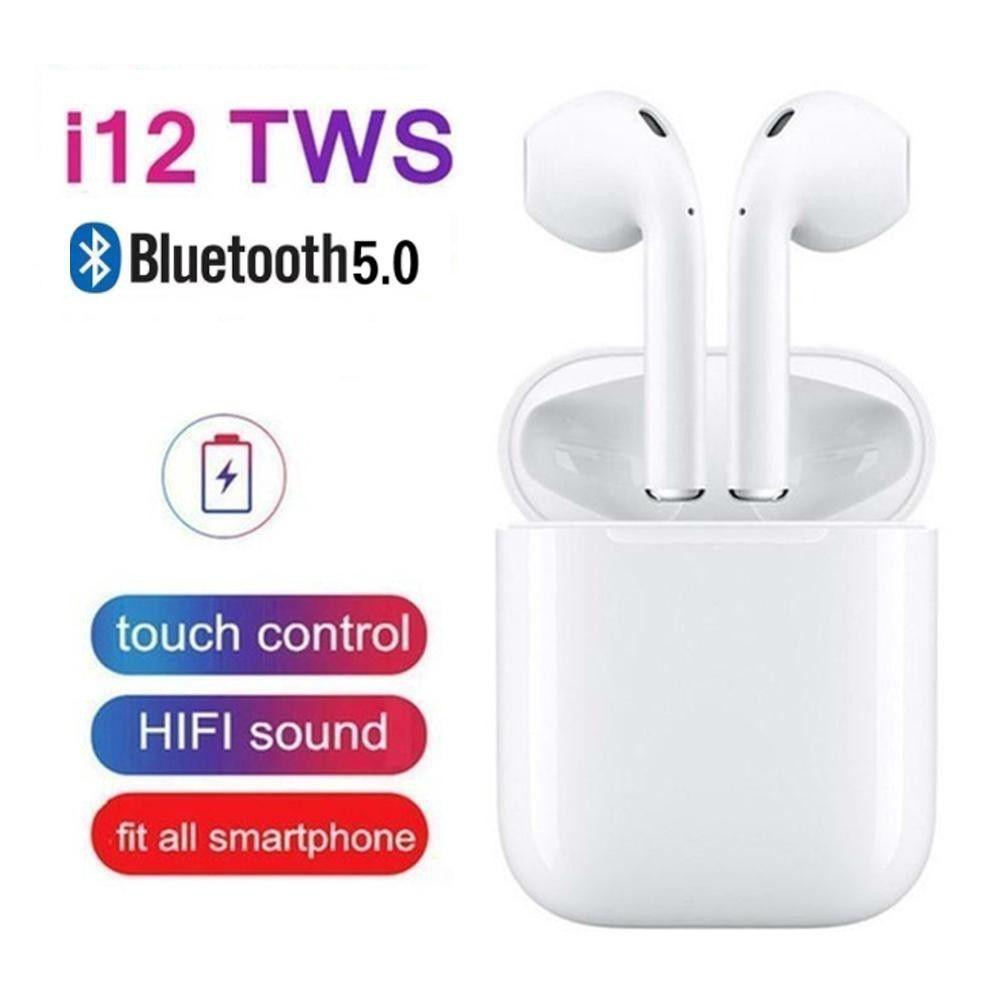 Tai nghe Bluetooth Không Dây i12 Mini, cảm Ứng thông minh Stereo Tai Nghe Nhét Tai Tai Nghe Sạc Hộp Cho IOS, iPhone, Android Tất Cả Các Điện Thoại Thông Minh
