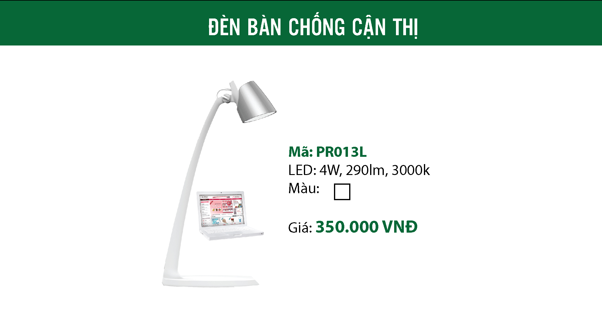 Đèn học chống cận thi Protex Model PR013 Hàng Chính Hãng