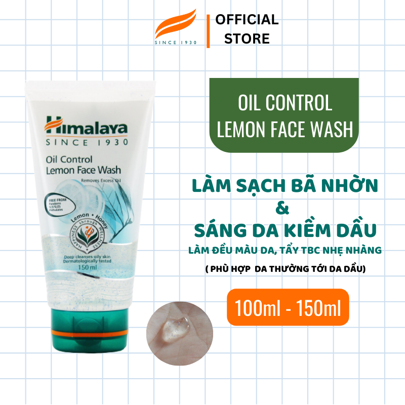 [HÀNG CHÍNH HÃNG]Sữa Rửa Mặt Chanh Kiểm Soát Dầu thừa OIL CONTROL LEMON FACE WASH (50ml/100ml/150ml)