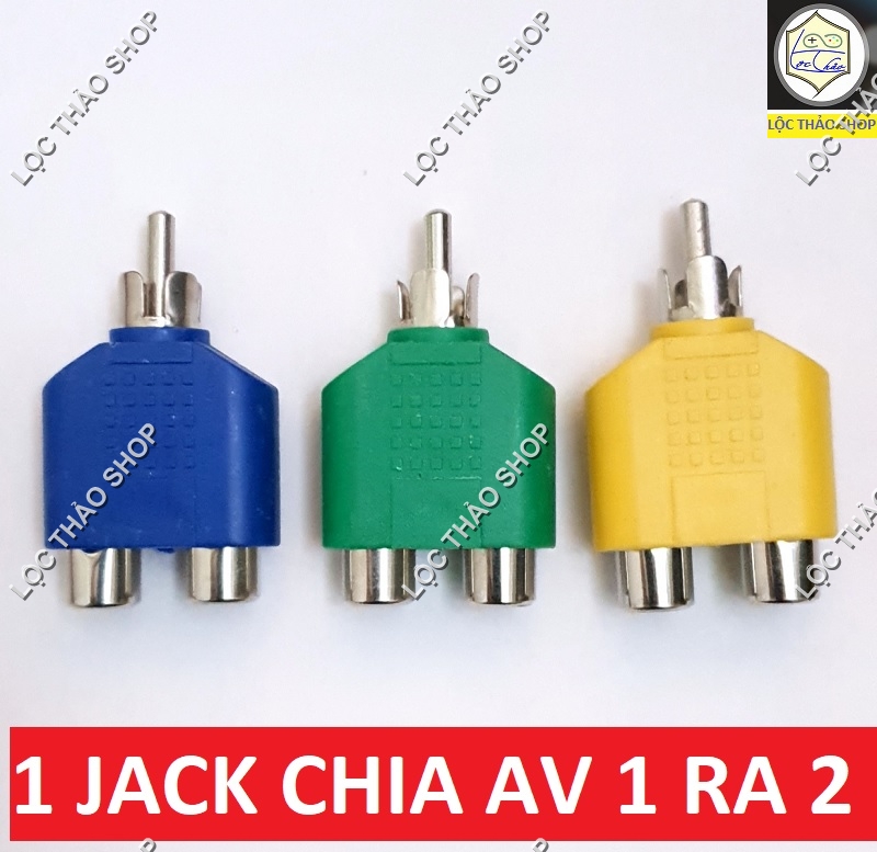 [HCM]Đầu chia jack loa hoa sen AV (RCA) 1 ra 2 Đầu chia AV jack chia AV