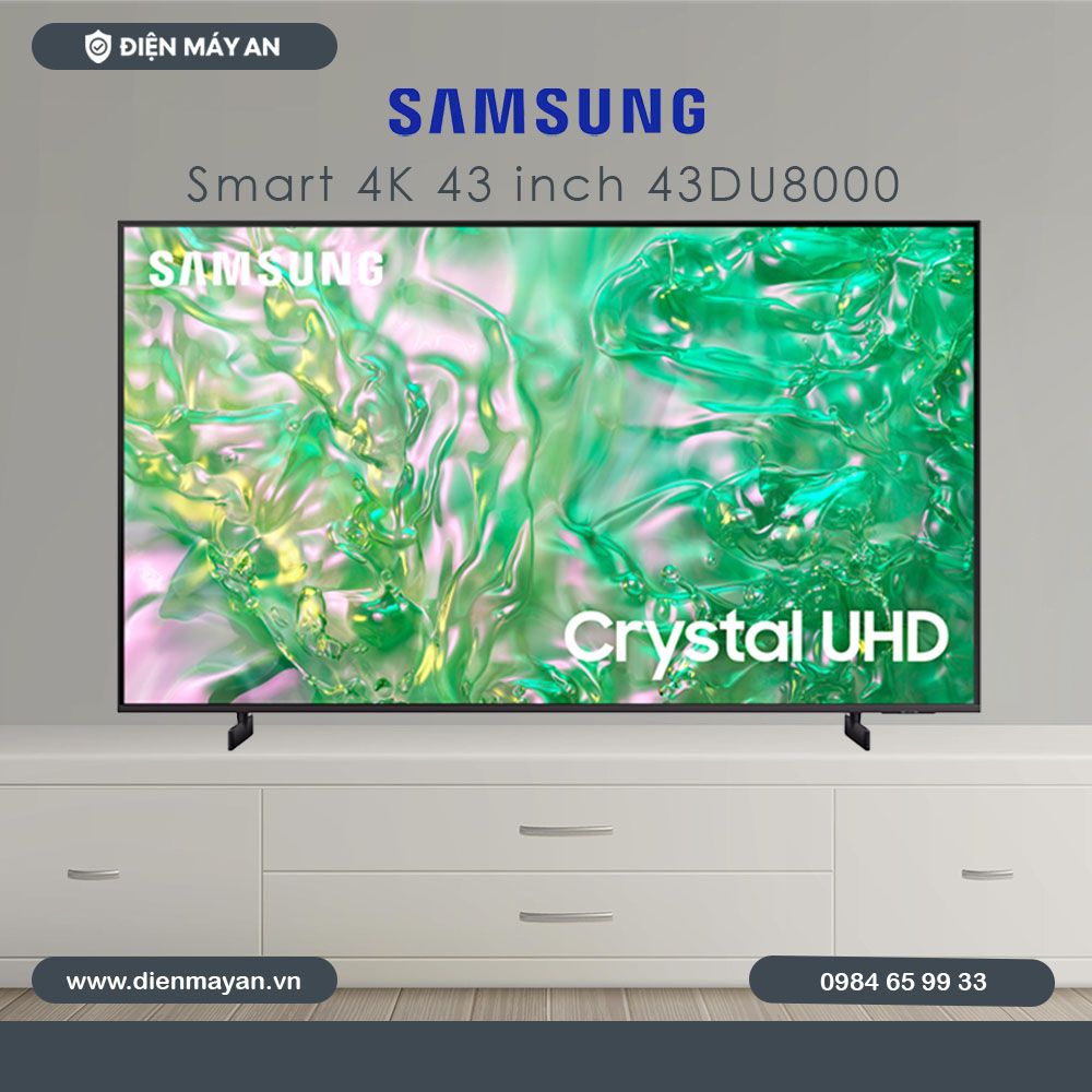 [Hàng Chính Hãng] UA43DU8000 - Smart Tivi Samsung 4K 43 Inch UA43DU8000 - Model 2024