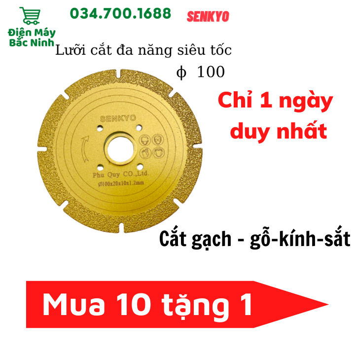 Lưỡi cắt đa năng lưỡi cắt gạch phi 100 senkyo