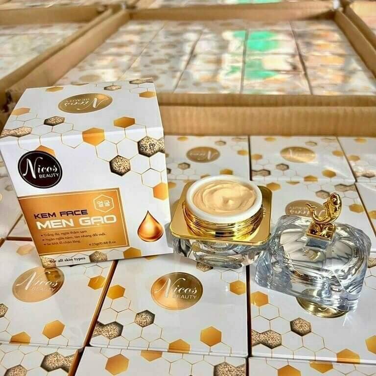Kem Face Cấy Trắng Men Gạo Nicos Beauty Chính Hãng