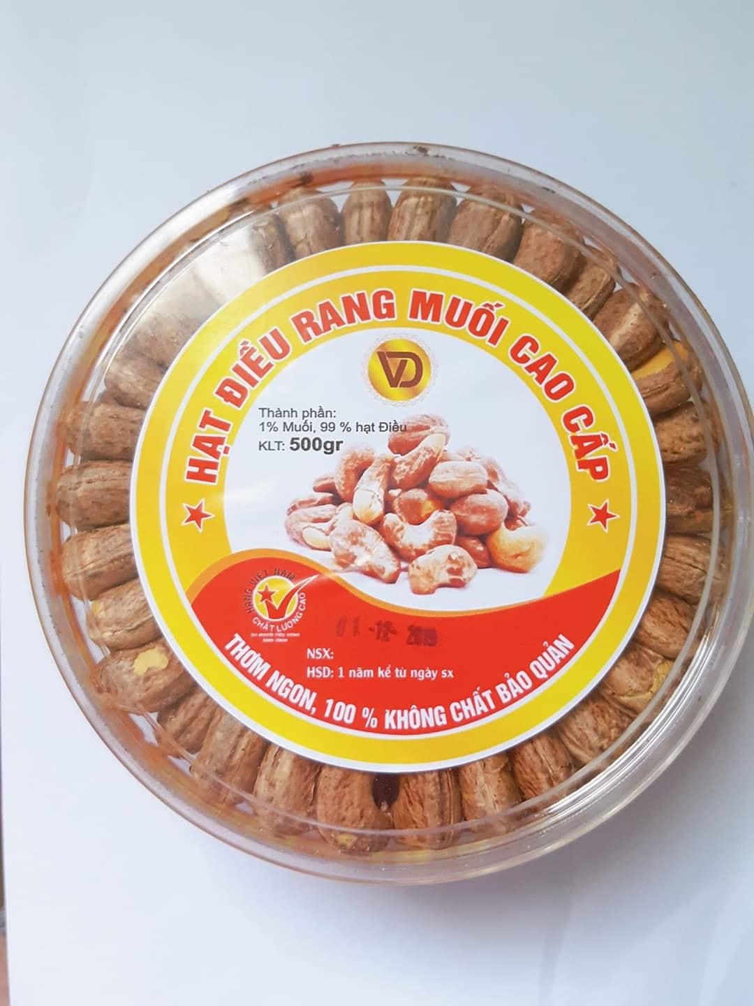 Điều rang muối-điều rang muối xếp hộp hình hoa 1kg-điều rang muối loại 1
