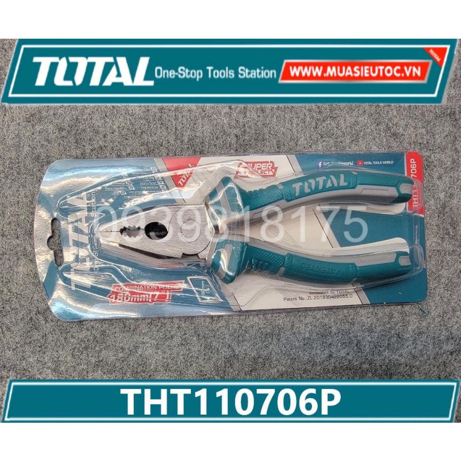 Kìm điện 7 inch total tht110706p