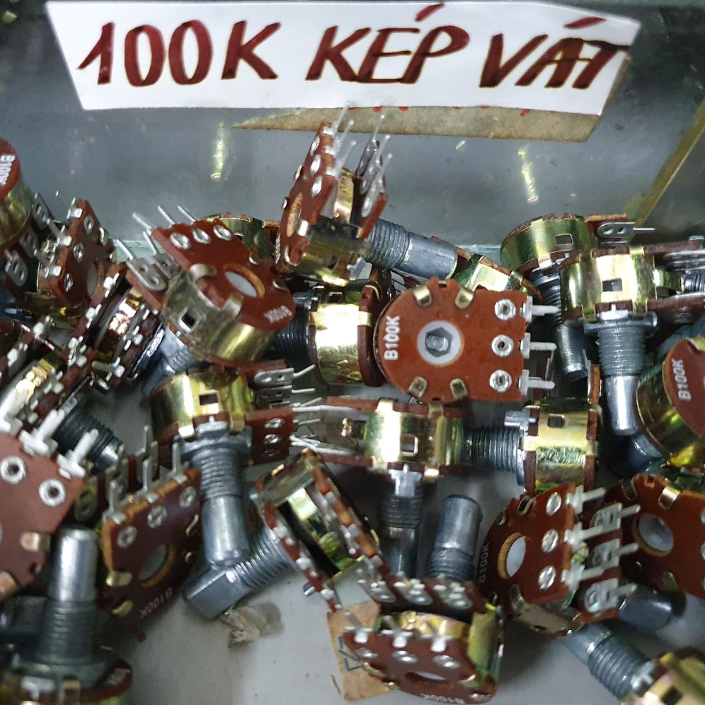 10 chiếc chiết áp 100k kép vát