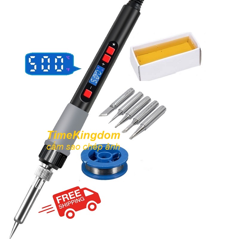 MỎ HÀN THIẾC HÀN NHIỆT HÀN CHÌ ĐIỀU CHỈNH NHIỆT ĐỘ HIỂN THỊ LCD CAO CẤP